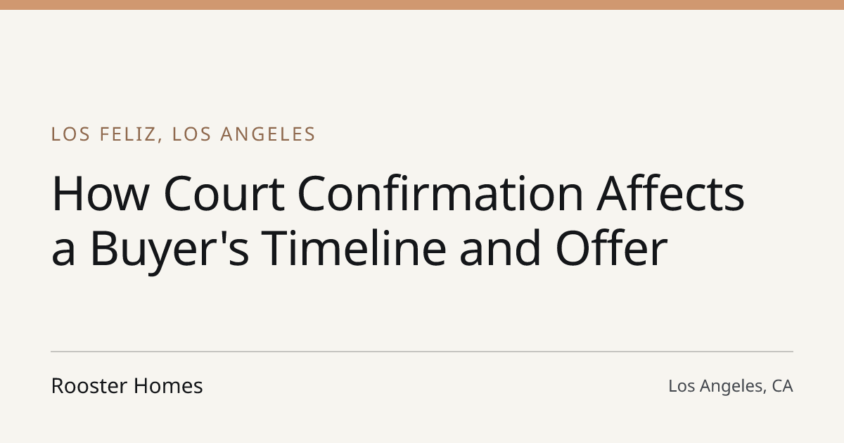 Title card for the article: How Court Confirmation Affects a Buyer's Timeline and Offer